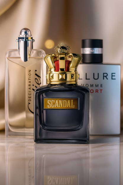 SADA 3 PARFÉMŮ ALLURE HOMME SPORTS, JEAN PAUL GAULTIER SCANDAL, CARTIER DECLARATION 100ML