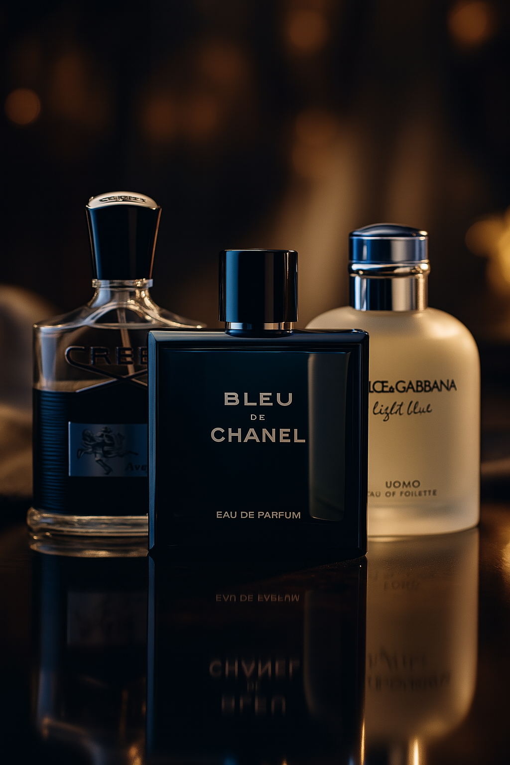 SADA 3 PARFÉMŮ BLEU DE CHANEL, CREED AVENTUS, LIGHT BLUE DOLCE GABBANA 100ML